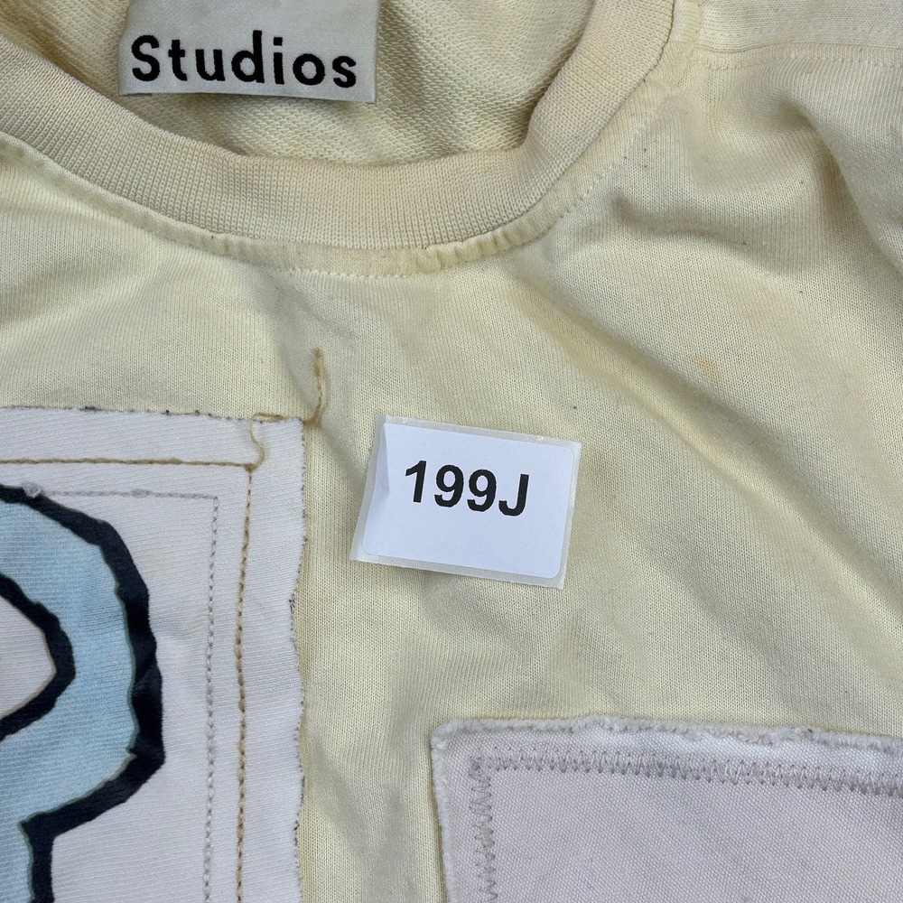 Acne Studios Grant Levy Lucero Ceramic Foebe Patch Sweatshirt Womens XS - Picture 10 of 10
